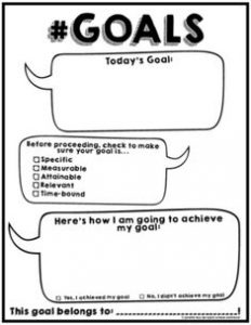 Daily Goal Setting Worksheet