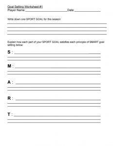 Diabetes Goal Setting Worksheet