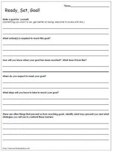 Easy Goal Setting Worksheet