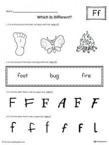 Ff Words Phonics Worksheets