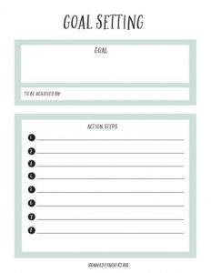 Free Goal Setting Worksheet