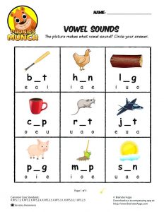 Free Short Vowel Phonics Worksheets