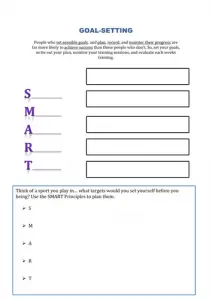 Growth Mindset Goal Setting Worksheet