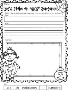 Halloween Phonics Worksheet
