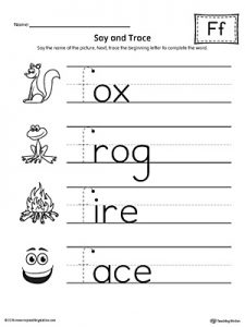 Letter F Phonics Worksheets