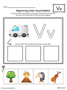 Letter V Phonics Worksheets