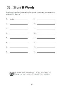 Phonics Silent B Worksheets