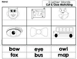 Phonics Three Letter Words Worksheets