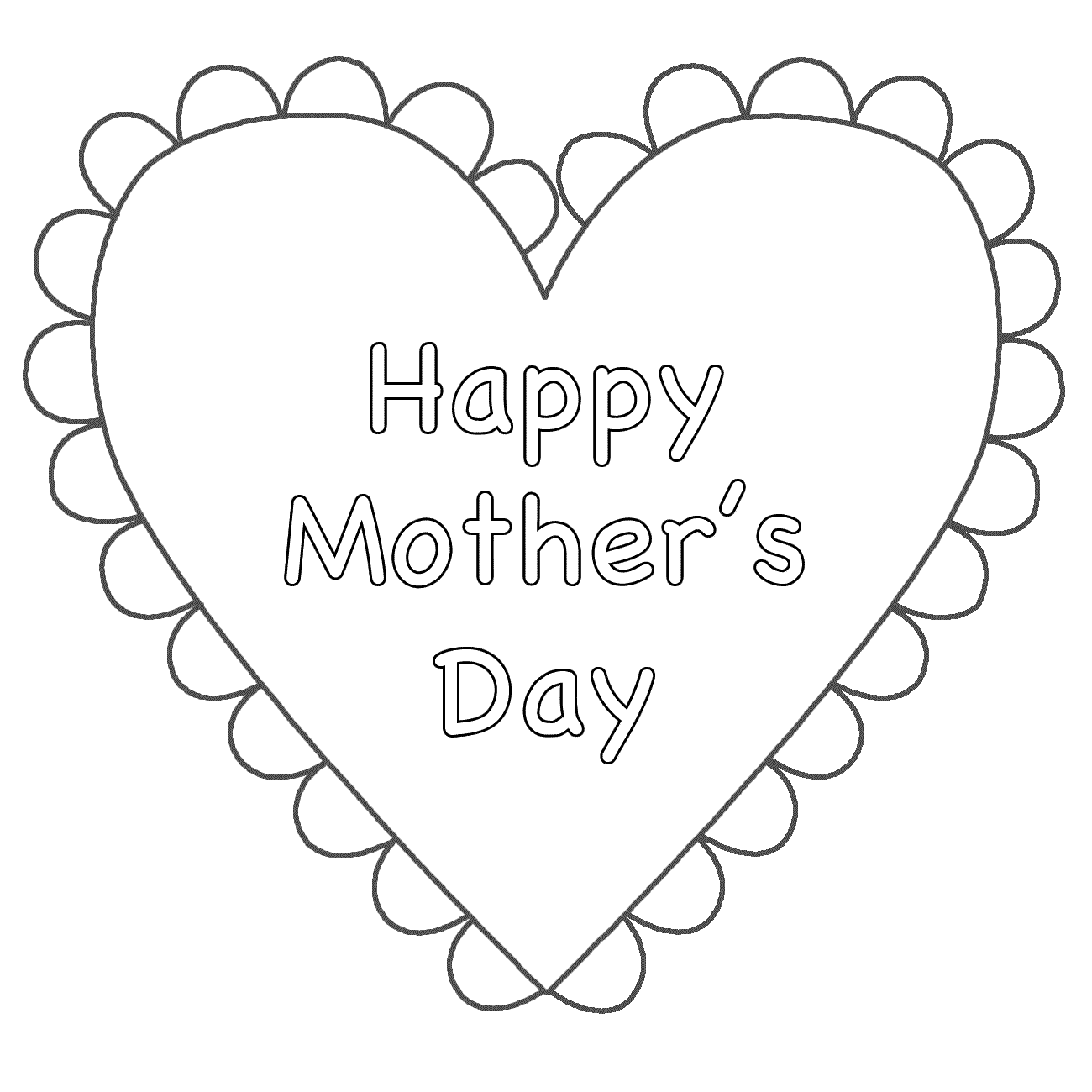 30 Free and Printable Mother's Day Coloring Cards ...