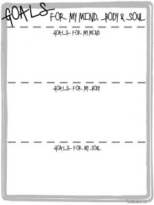 Spiritual Goal Setting Worksheet