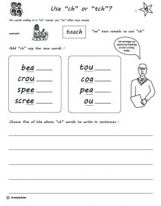 Tch Phonics Worksheets Free