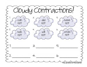 Teaching Spelling Contractions Worksheets