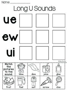 Ue Words Phonics Worksheets