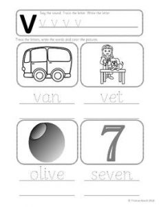 V Phonics Worksheet