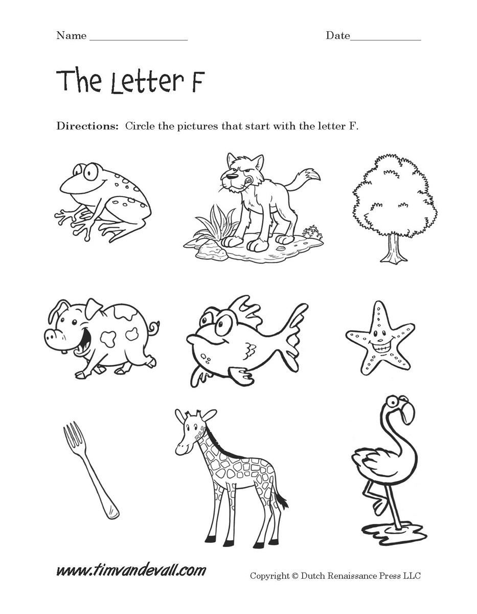 15 Useful Letter F Worksheets for Toddlers | KittyBabyLove.com