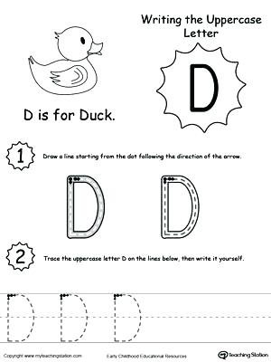 26 Learner-Friendly Letter D Worksheets - Kitty Baby Love