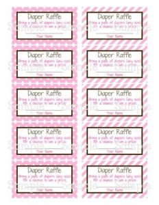 36 cute diaper raffle tickets kittybabylove com baby raffle ticket template