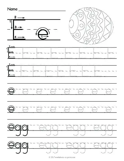 32 Fun Letter E Worksheets | KittyBabyLove.com