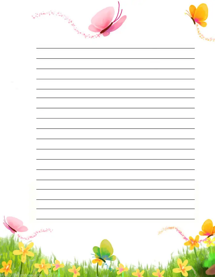 Spring letter template image