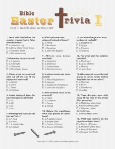 24 Exciting Easter Trivia for By yourself in the direction of In depth picture regarding Catholic Trivia Questions and Answers Printable identified as 24 Entertaining Easter Trivia for On your own in the direction of In depth
