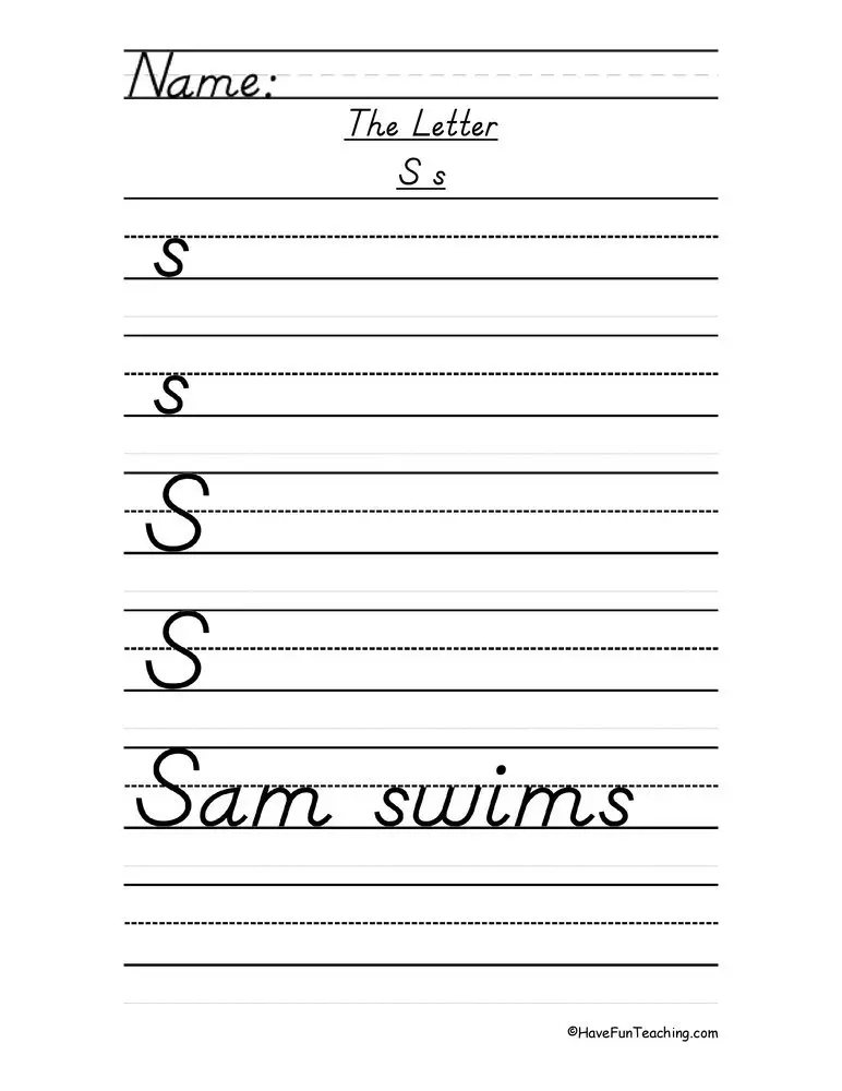 19 Cool Letter S Worksheets