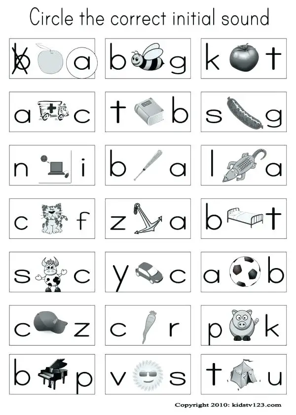 30 beginning sounds worksheets for little ones kitty