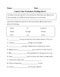 38 Interesting Context Clues Worksheets Kittybabylove Com