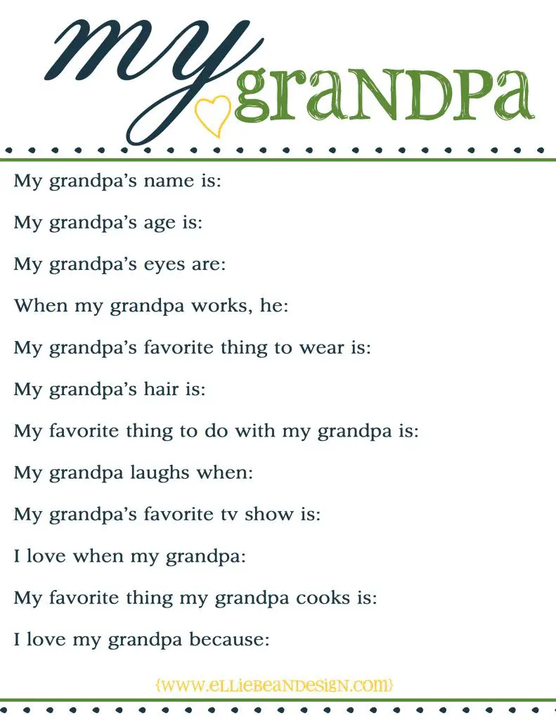 Invaluable image in grandpa questionnaire printable Witty image pertaining to grandpa questionnaire printable