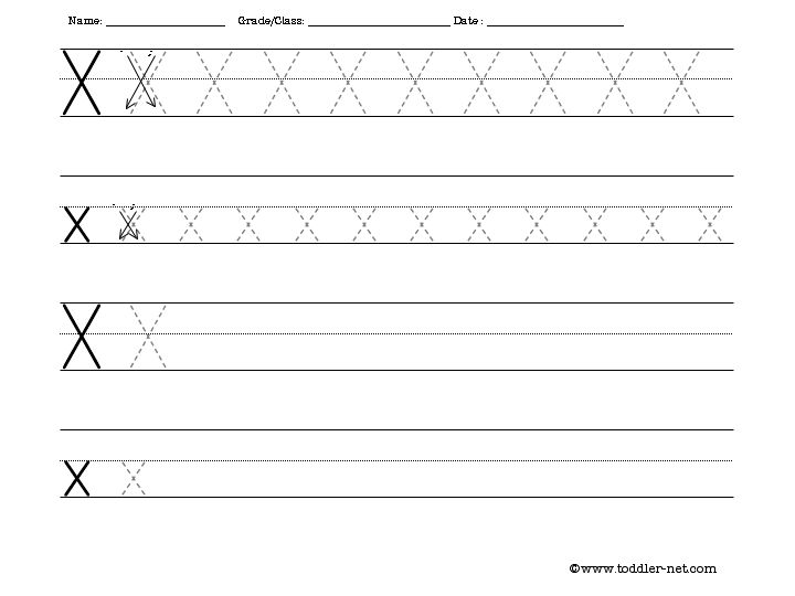 10 letter x learning worksheets for kids kittybabylovecom