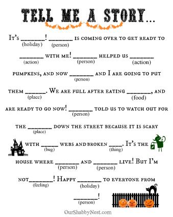 13 Spooky Halloween Outrageous Libs graphic regarding Halloween Mad Libs Printable called 13 Spooky Halloween Crazy Libs