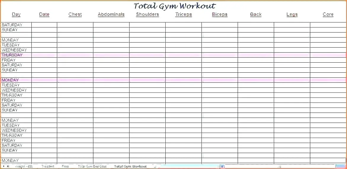 19 utilitarian workout calendar templates kittybabylovecom