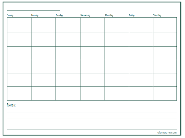 32 Helpful Blank Monthly Calendars