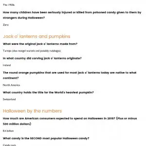 36 Fun Halloween Trivia | KittyBabyLove.com