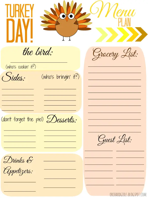 Thanksgiving Shopping List Template from www.kittybabylove.com