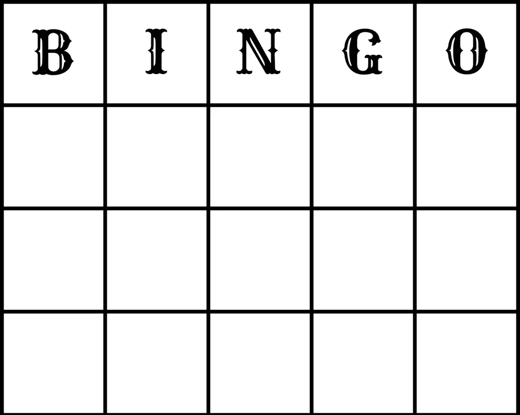 Blank Bingo Card Template from www.kittybabylove.com