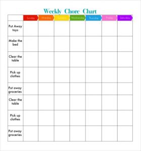 46 Convenient Printable Chore Charts image relating to Printable Chore Charts for Teens identify 46 Convenient Printable Chore Charts