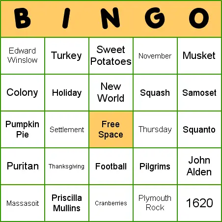 32 Outstanding Thanksgiving Bingo photograph regarding Free Printable Football Bingo Cards titled 32 Magnificent Thanksgiving Bingo
