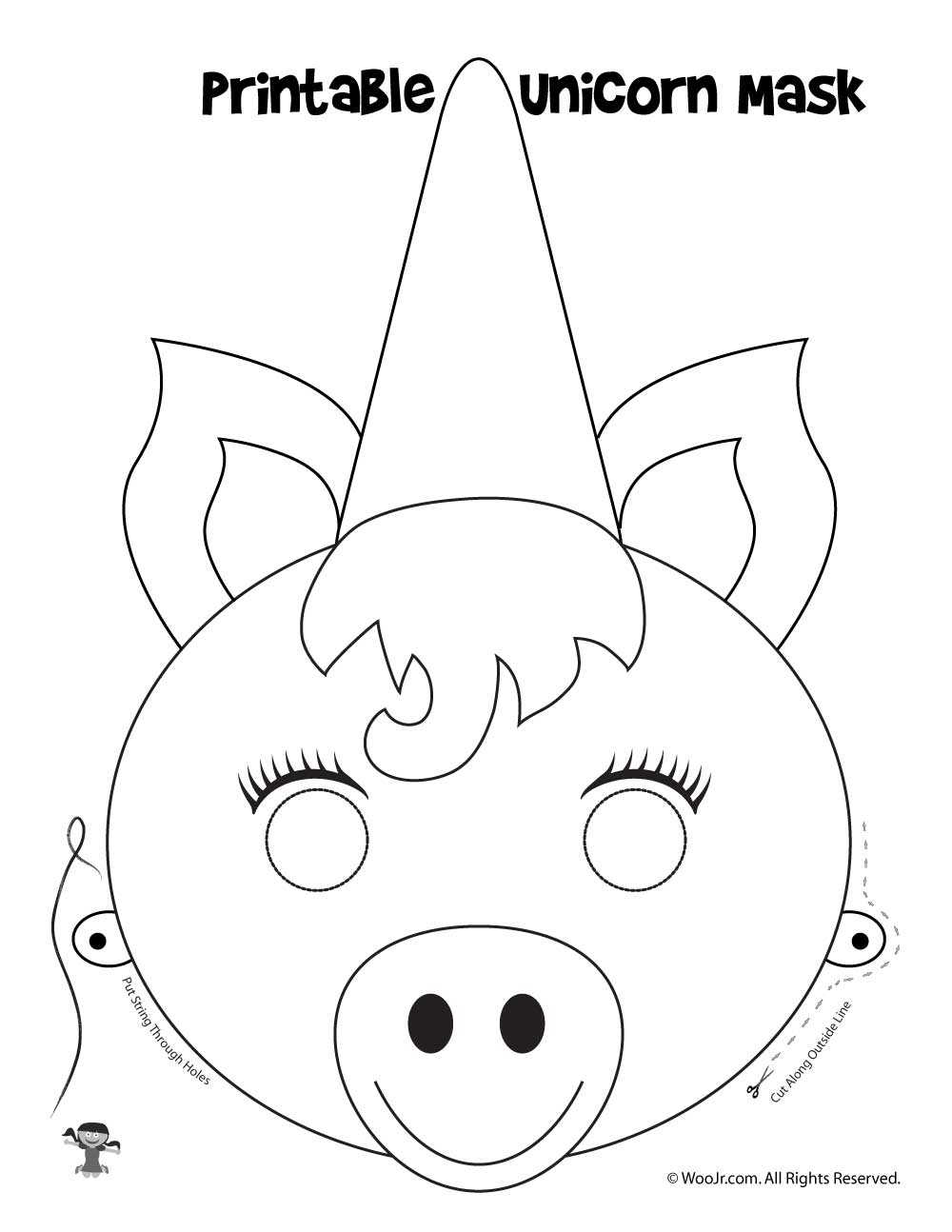 10 Awesome Unicorn Mask Templates Kitty Baby Love