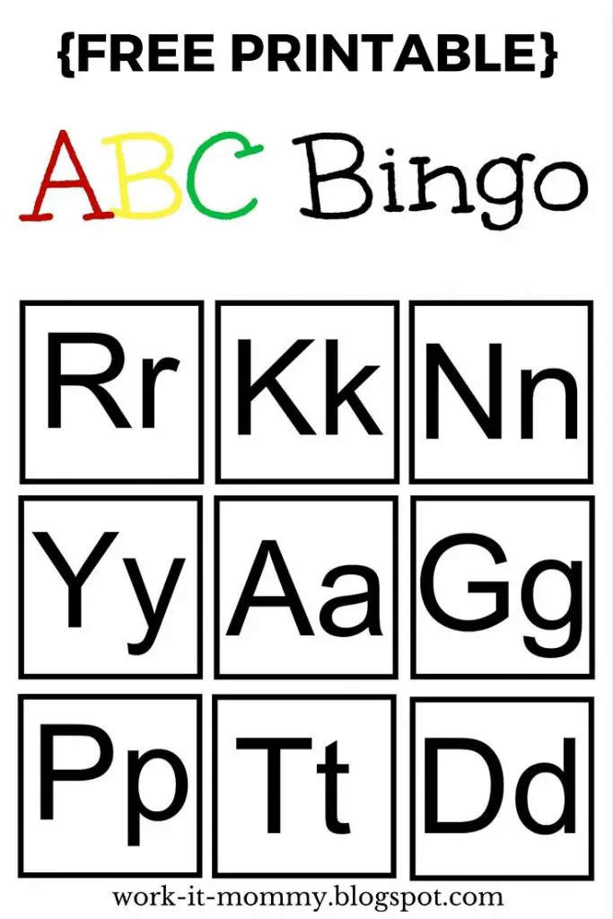 20 Educational Alphabet Bingos | KittyBabyLove.com