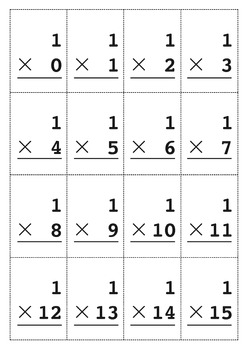 16 educative multiplication flash cards kittybabylovecom