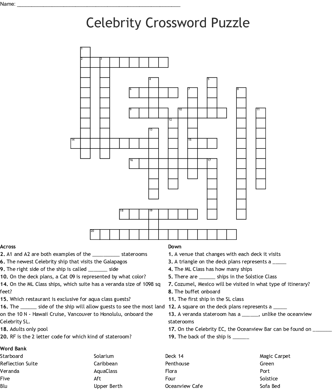10 tricky celebrity crossword puzzles kittybabylovecom