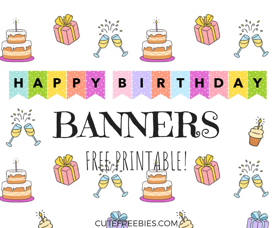 24 Delightful Happy Birthday Banner Printables Kittybabylove Com