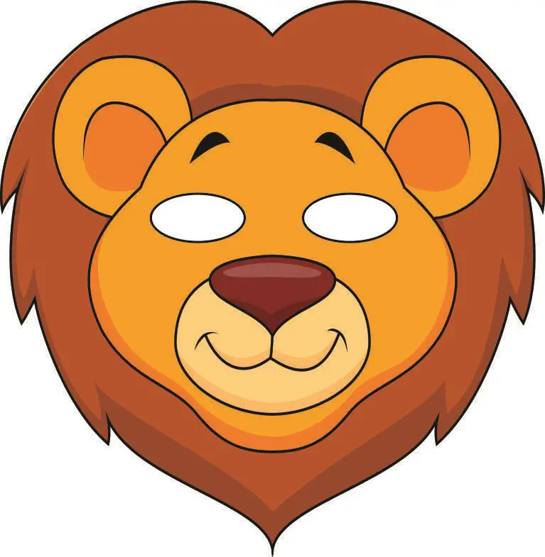 It is a graphic of Printable Lion Masks intended for outline It is a photo of Printable Lion Masks intended for outline