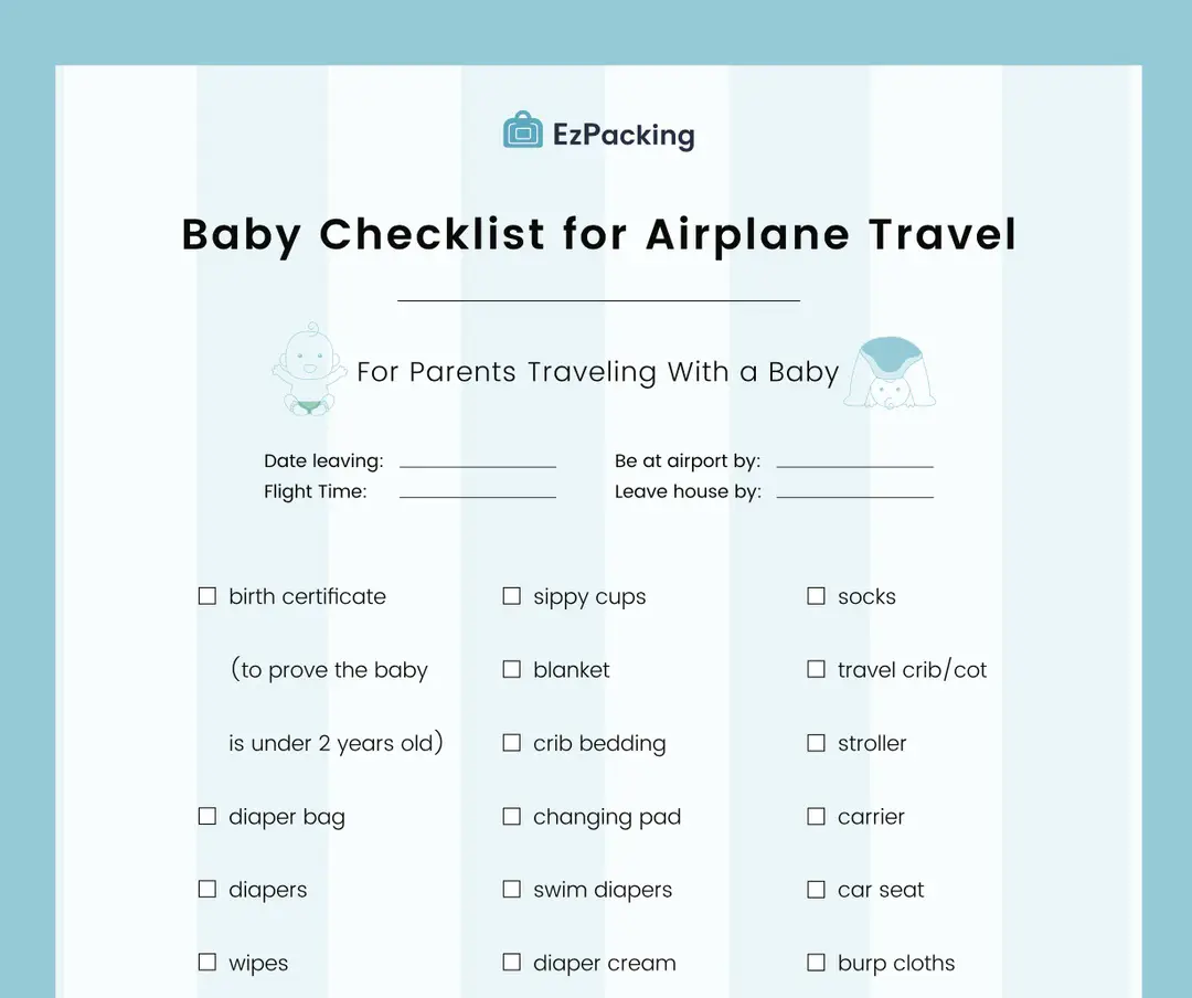12 Favorite Baby Travel Checklists for Mothers Kitty Baby Love