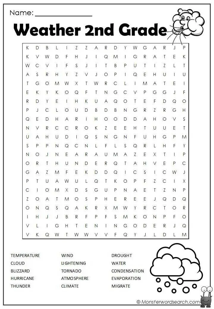 20 enjoyable 2nd grade word search sheets kittybabylovecom