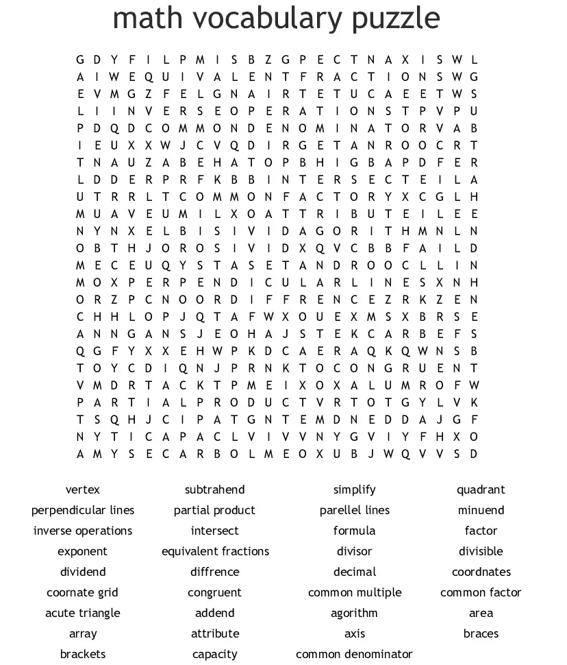 26 fun yet educative 4th grade word searches