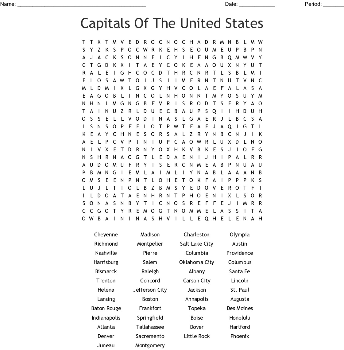 14 challenging 50 states word searches kittybabylovecom