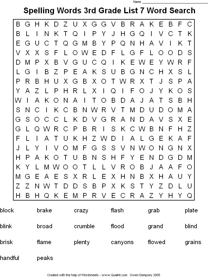 18 3rd grade word searches for you kittybabylovecom