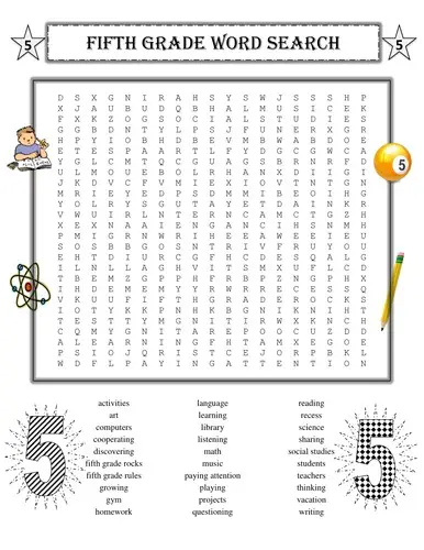 20 Thrilling 5th Grade Word Searches - Word Search For 5th Grade 