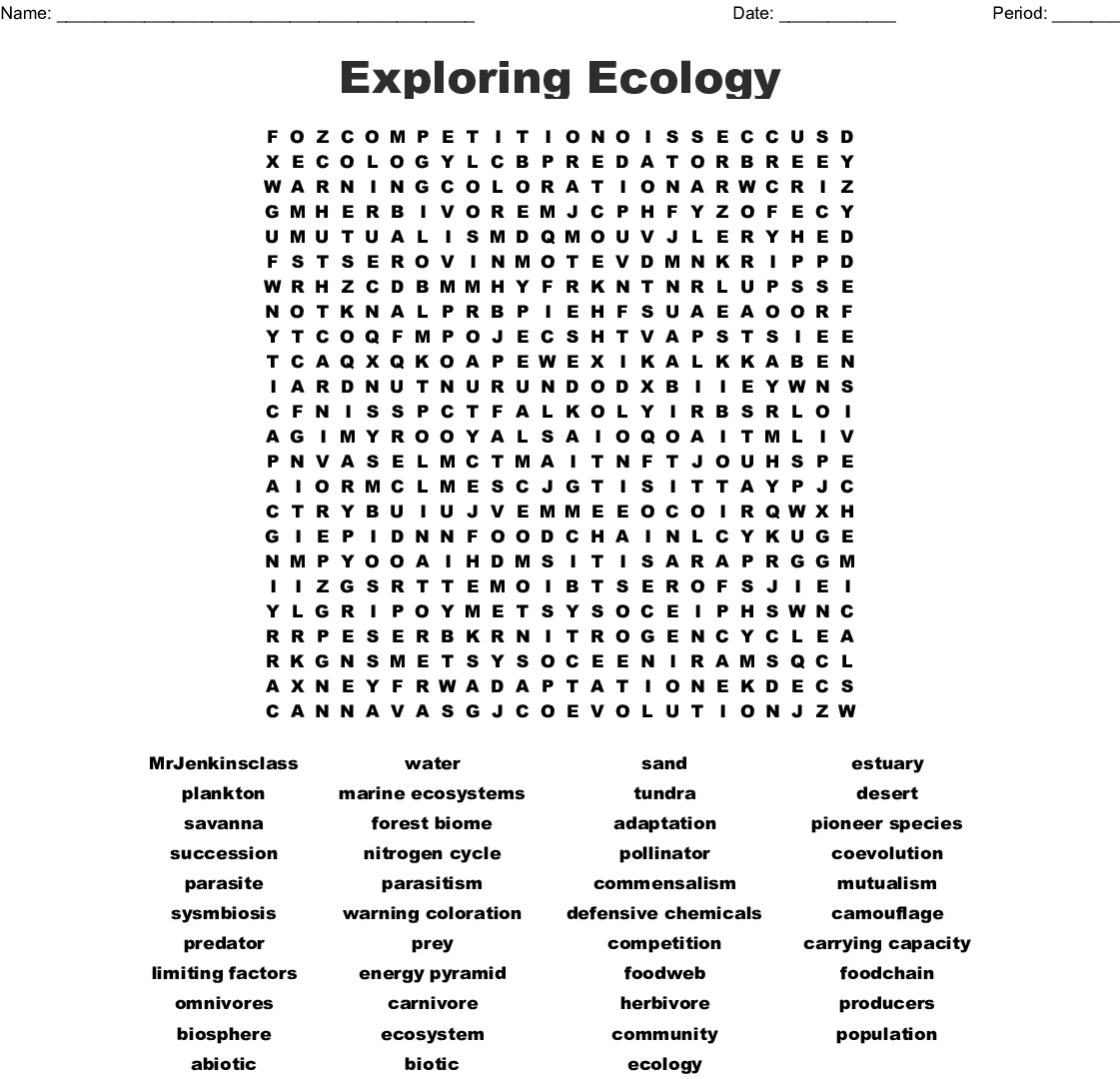 8 enriching ecology word search puzzles kittybabylovecom